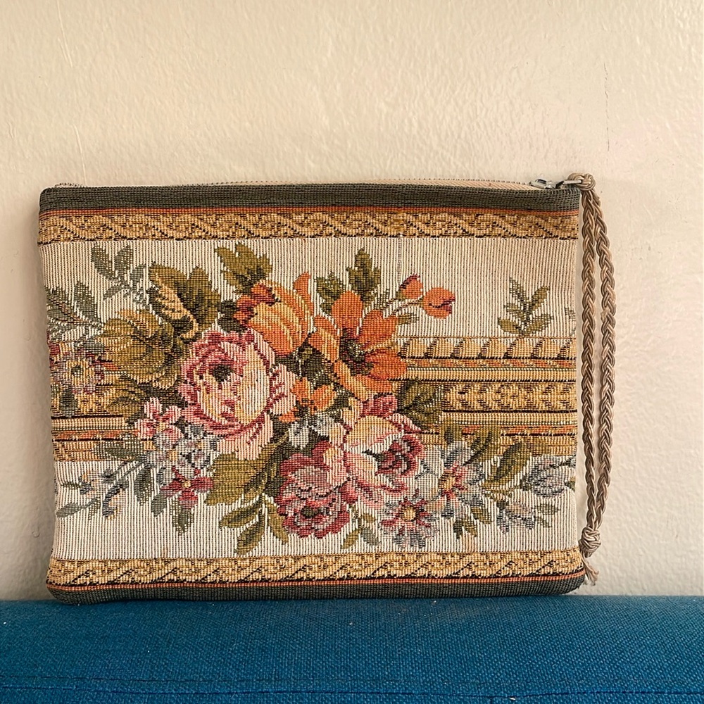 Shirl Miller vintage tapestry clutch